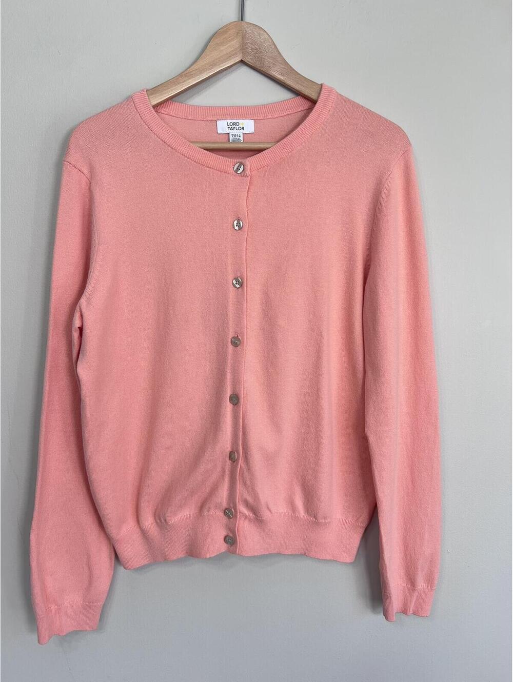 Lord & Taylor Button Up Cardigan Women's Large